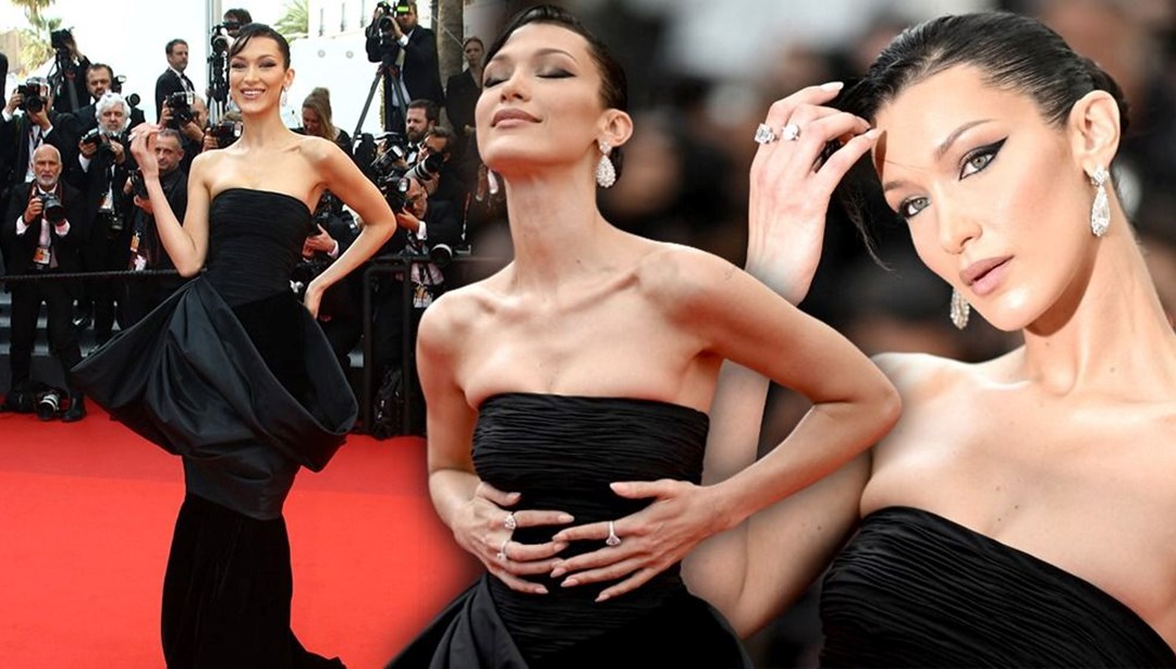 Cannes Film Festivali’ne katılan Bella Hadid 35 yıllık bir elbise giydi