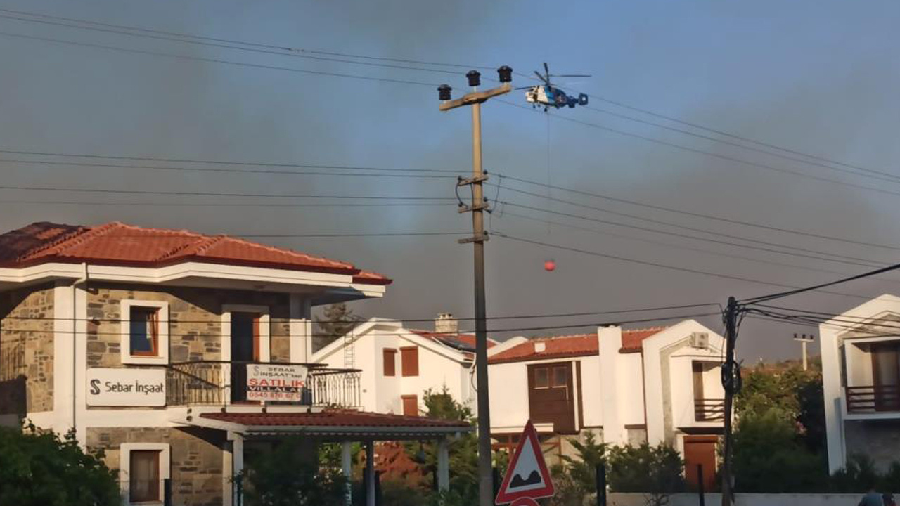 Datça’da korkutan orman yangını! Yerleşim yerleri tehdit altında: Alevlerle mücadale başladı!