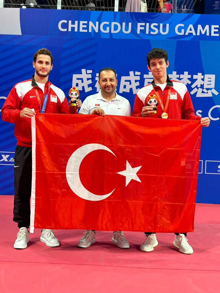 Milli masa tenisçiler İbrahim Gündüz ve Talha Yiğenler, Üniversiteler Dünya Şampiyonası’nda 3’üncü oldu