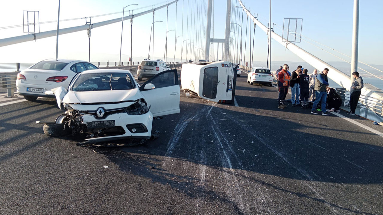 Osmangazi Köprüsü’nde zincirleme kaza: 9 kişi yaralandı!