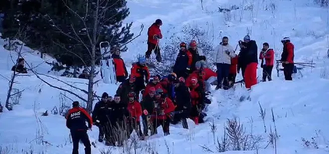 Erzurum Palandöken’de çığ düştü! 1 ölü 4 yaralı.